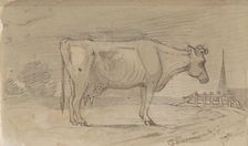 Cow in a meadow, 1864-1880. Creator: Johannes Tavenraat