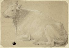 Cow Lying on Haunches, n.d. Creator: Unknown
