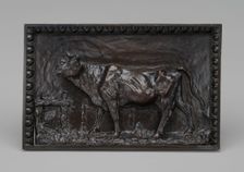Cow Lowing over a Fence, model c. 1845/1864, cast possibly by 1865. Creator: Christophe Fratin