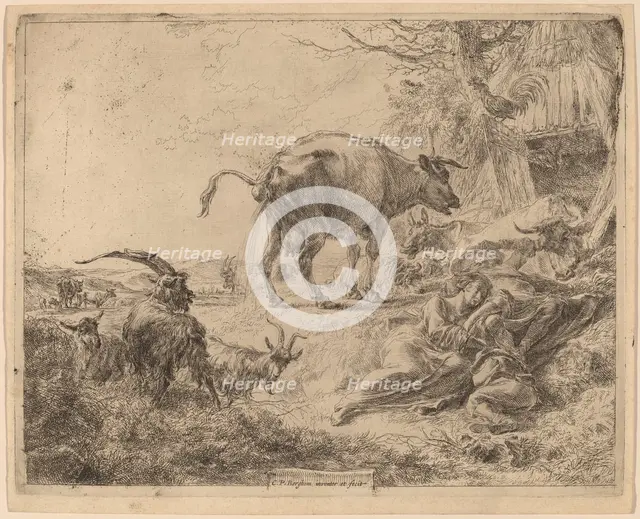 Cow Pissing. Creator: Nicolaes Berchem.
