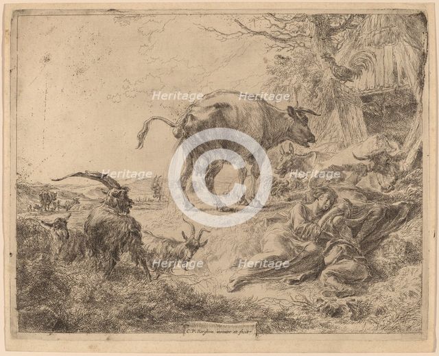 Cow Pissing. Creator: Nicolaes Berchem.