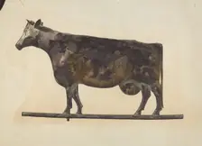 Cow Weather Vane, 1935/1942. Creator: Unknown