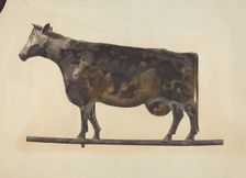 Cow Weather Vane, 1935/1942. Creator: Unknown