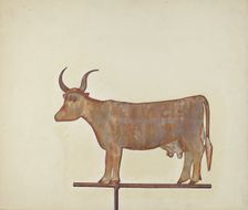Cow Weather Vane, c. 1938. Creator: Wynna Wright