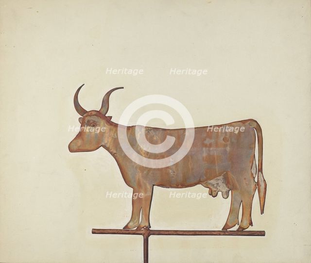 Cow Weather Vane, c. 1938. Creator: Wynna Wright.