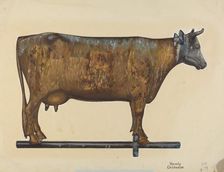 Cow Weather Vane, c. 1938. Creator: Beverly Chichester