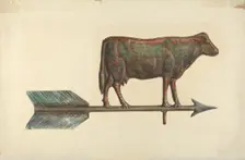 Cow Weather Vane, c. 1938. Creator: Mina Lowry