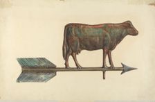 Cow Weather Vane, c. 1938. Creator: Mina Lowry