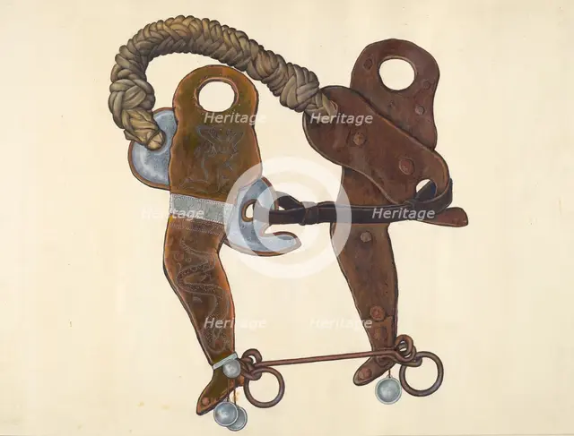 Cowboy's Hackamore Bit, 1935/1942. Creator: Cecil Smith.