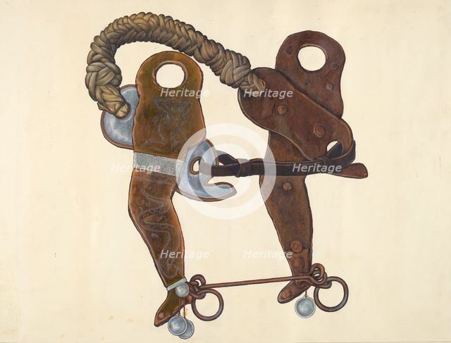 Cowboy's Hackamore Bit, 1935/1942. Creator: Cecil Smith.