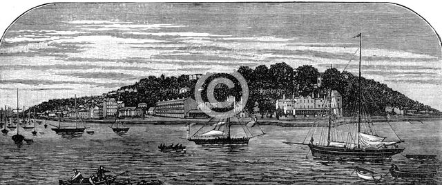 Cowes Harbour, Isle of Wight, late 19th century. Artist: Unknown