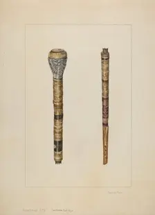 Cowhorn Cane, 1935/1942. Creator: Frank J Mace