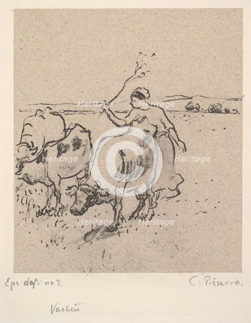 Cowherd, ca. 1899. Creator: Camille Pissarro.