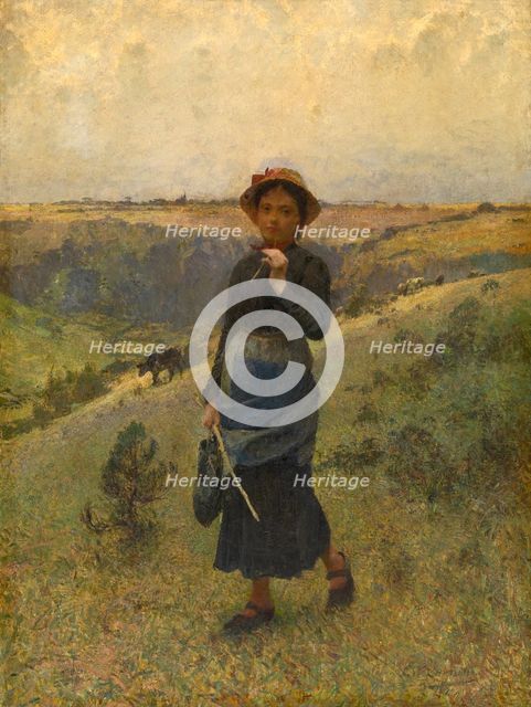 Cowherd in the Ardennes, late 19th-early 20th century. Creator: Evariste Carpentier.