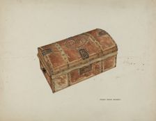 Cowhide Trunk, c. 1937. Creator: Harry Mann Waddell