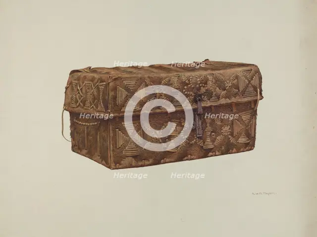 Cowhide Trunk, c. 1941. Creator: Robert W.R. Taylor.