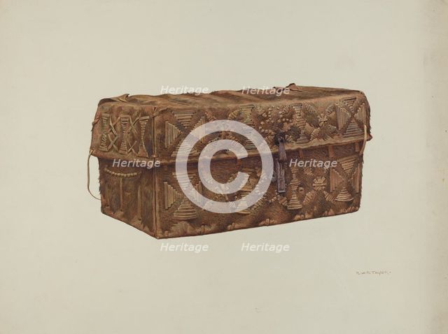 Cowhide Trunk, c. 1941. Creator: Robert W.R. Taylor.