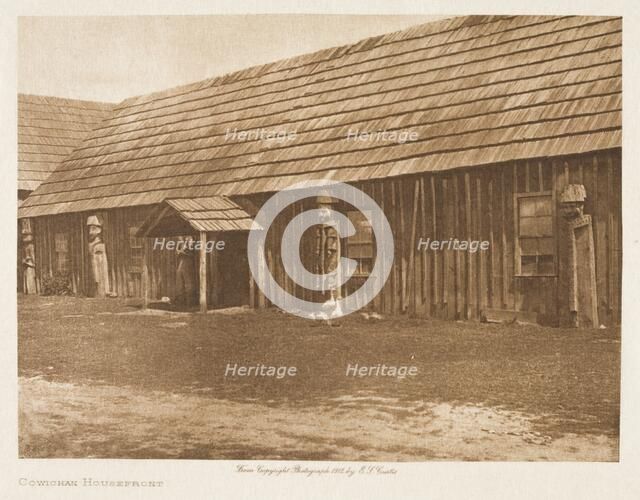 Cowichan Housefront, 1912. Creator: Edward Sheriff Curtis.