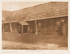 Cowichan Housefront, 1912. Creator: Edward Sheriff Curtis