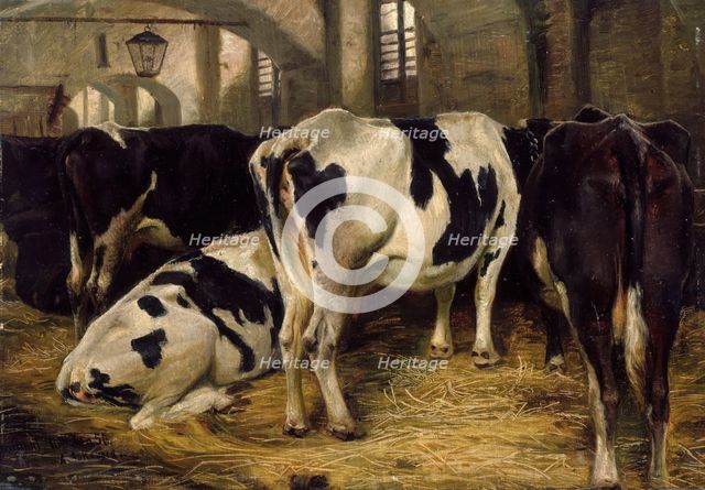Cowshed, 1856. Creator: Anders Monsen Askevold.