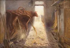 Cowshed on the Island of Saltholm, 1890. Creator: Theodor Esbern Philipsen