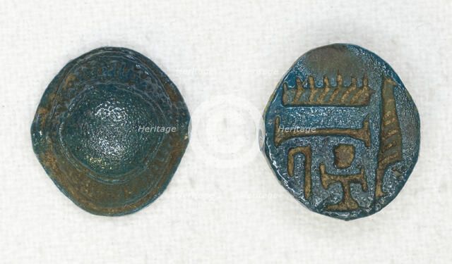 Cowroid: Ankhsenamun, Egypt, New Kingdom, Dynasty 18, reign of Tutankhamun (abt.1336-1327... Creator: Unknown.