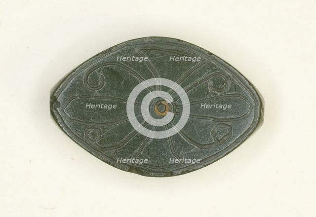 Cowroid: Floral Motif, Egypt, New Kingdom, Dynasty 18 (1550-1069 BCE). Creator: Unknown.