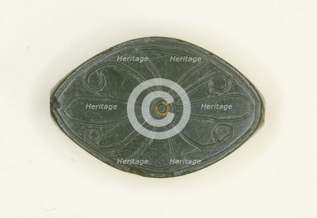 Cowroid: Floral Motif, Egypt, New Kingdom, Dynasty 18 (1550-1069 BCE). Creator: Unknown.