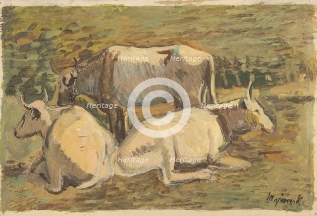 Cows, 1940. Creator: Cyprian Majernik.