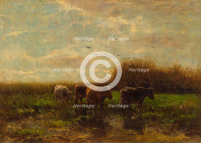 Cows at evening. Artist: Maris, Willem (1844-1910)