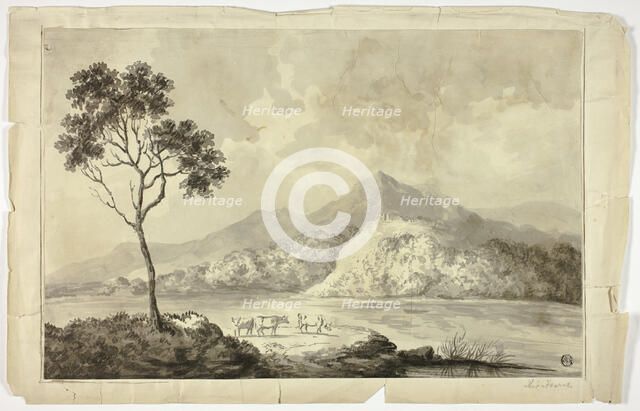 Cows by Mountain Lake, n.d. Creator: Unknown.