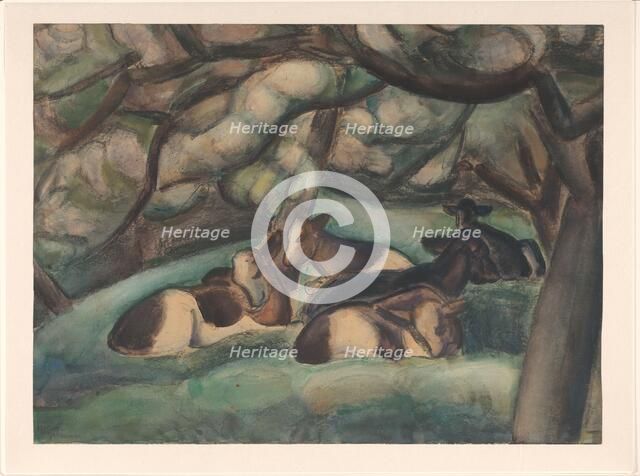 Cows in the Beemster Polder, 1921. Creator: Leo Gestel.