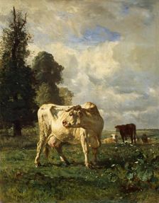Cows in the Field, 1852. Creator: Constant Troyon