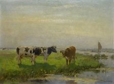 Cows in the Meadow, 1875-1941. Creator: Bernardus Antonie van Beek
