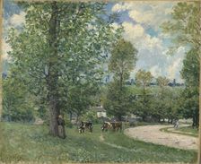 Cows in Pasture, Louveciennes, 1874. Creator: Sisley, Alfred (1839-1899)