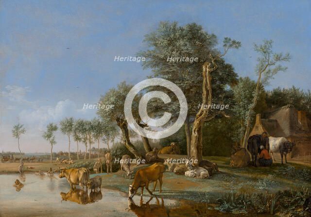 Cows Reflected in the Water, 1648. Creator: Paulus Potter.