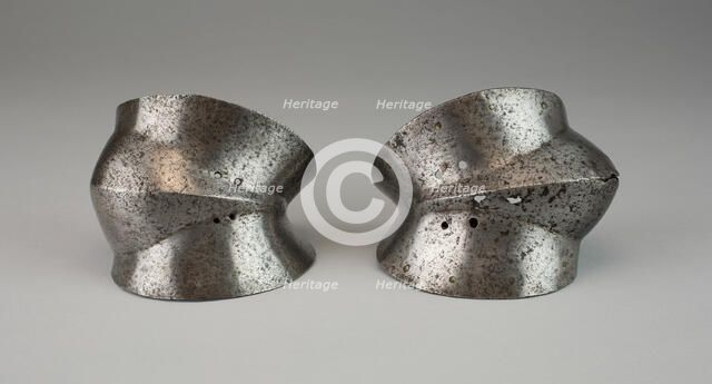 Cowter for the Left(?) Elbow from a Splint Rerebrace, Spain, c. 1500. Creator: Unknown.