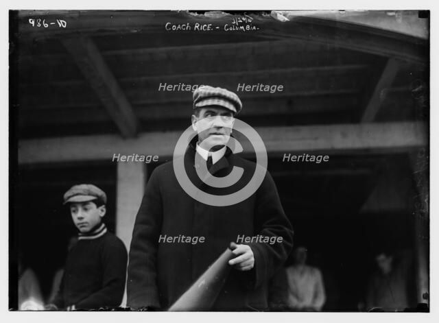 Coach Rice of Columbia with megaphone, 1910. Creator: Bain News Service.