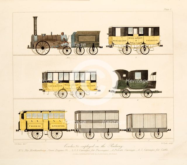 'Coaches Employed on the Railway', 1831. Creator: Thomas Talbot Bury.