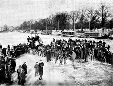 Coaching on the Isis at Oxford, 1895. Creator: Hills and Saunders