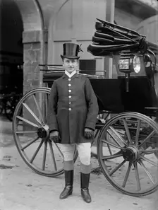 Coachman at Farnborough Hall, Warwickshire, 1902. Artist: A Newton