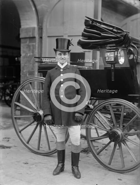 Coachman at Farnborough Hall, Warwickshire, 1902. Artist: A Newton