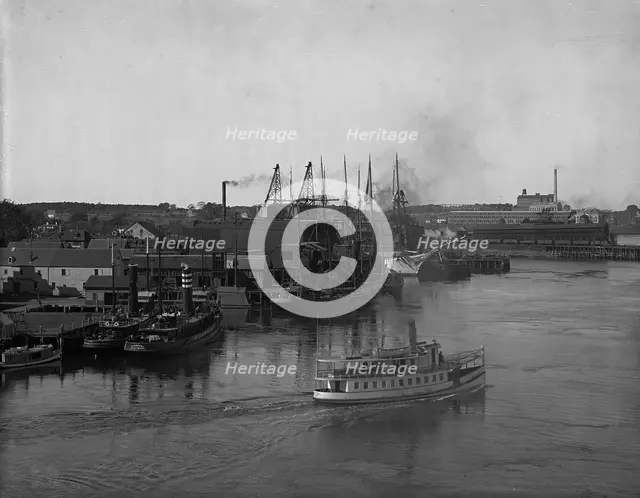 Coal wharves, Portsmouth, N.H., c1907. Creator: Unknown.