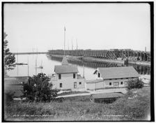 Coal and ore docks, Oswego, N.Y., between 1890 and 1901. Creator: Unknown