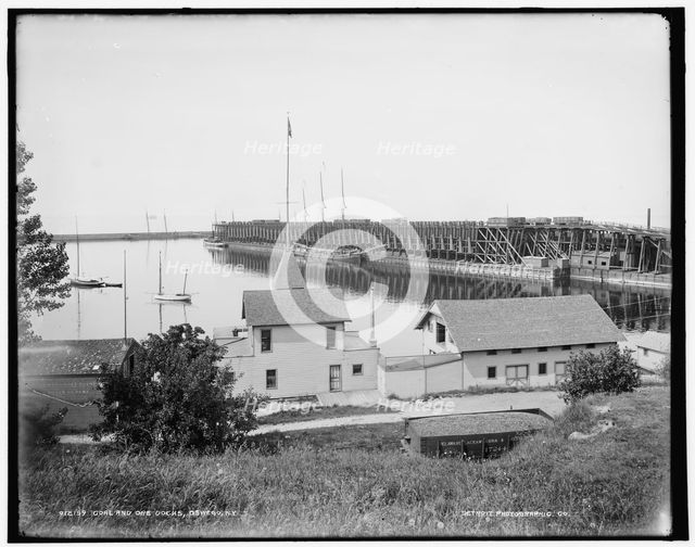 Coal and ore docks, Oswego, N.Y., between 1890 and 1901. Creator: Unknown.