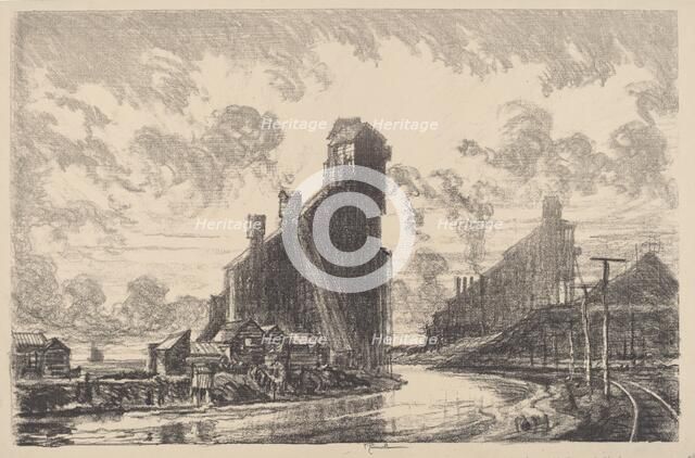 Coal Breaker on the River, 1910. Creator: Joseph Pennell.