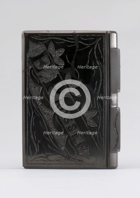 Coal carved in shape of a book, 1900s. Creator: Unknown.