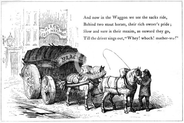 Coal delivery wagon, 1860. Artist: Unknown