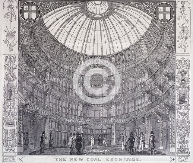 Coal Exchange, London, 1849. Artist: Anon