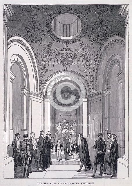 Coal Exchange, London, 1849. Artist: Anon